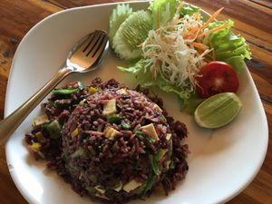 Green Curry Fried Rice at Aum in Chiang Mai