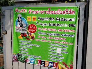Look for signs at Aum in Chiang Mai