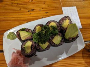 Avocado maki at Aum in Chiang Mai