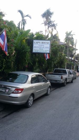 front of Gap House at Gap House - Thai Vegetarian Buffet in Chiang Mai