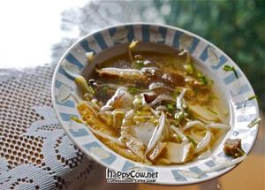 Noodle soup at Vegetarian Thai Orchid in Chiang Mai