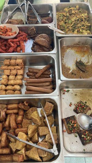 Veggie meats  at Num Heng Vegetarian in Hat Yai