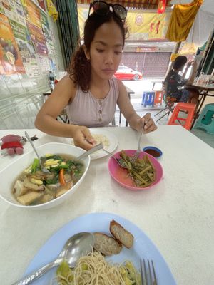 So many great local dishes to choose from.!  at Num Heng Vegetarian in Hat Yai