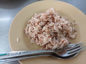 Brown rice. Always nice to have a place with option like this at Num Heng Vegetarian in Hat Yai