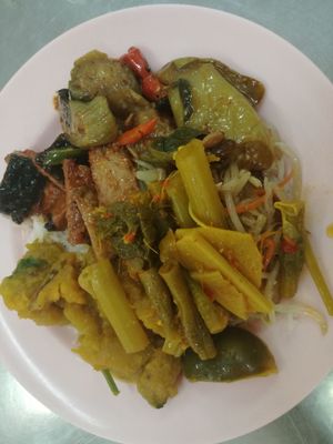 70 baht, got another portion to take away! at Num Heng Vegetarian in Hat Yai