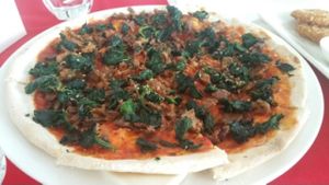 Pizza : mushroom , spinach at Five Star J Restaurant in Pattaya