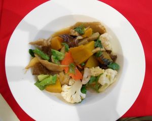 Ning's 5 Star J's pumpkin curry - delicious at Five Star J Restaurant in Pattaya