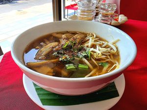 Soy Duck Noodle Soup at Five Star J Restaurant in Pattaya