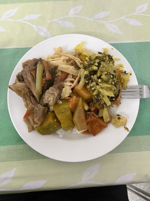 Spicy dish   at Hesan Vegetarian in Phuket