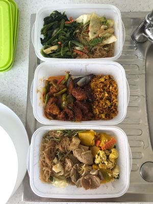 Take away bring your own containers as they don’t support foam containers! Great idea  at Hesan Vegetarian in Phuket