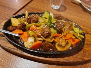 Mongolian lamb at Utopia Vegan in Dickson