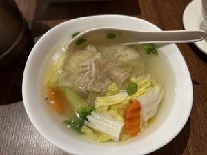 Wonton soup  at Utopia Vegan in Dickson