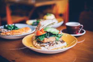 Tofu Burger at Raw Power Cafe in Auckland