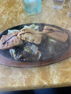 Lemon eggplant and tofu  at Welcome Chinese Vegetarian Cafe in Christchurch