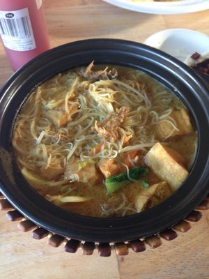 Coconut curry hot pot  at Welcome Chinese Vegetarian Cafe in Christchurch
