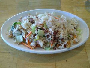 Large portion of "Chef Special Fried Rice" for $19 at Welcome Chinese Vegetarian Cafe in Christchurch