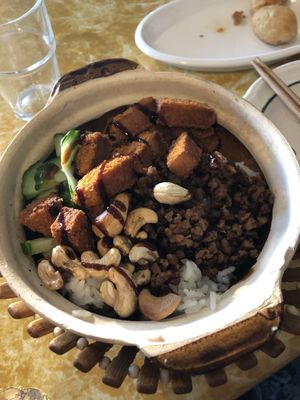 Coconut claypot at Welcome Chinese Vegetarian Cafe in Christchurch