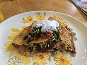 Vegan enchilada at Taste Nature in Dunedin