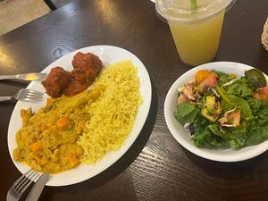 Large Feast and a Lemon/Mint/Ginger drink  at Govinda's - CBD in Brisbane