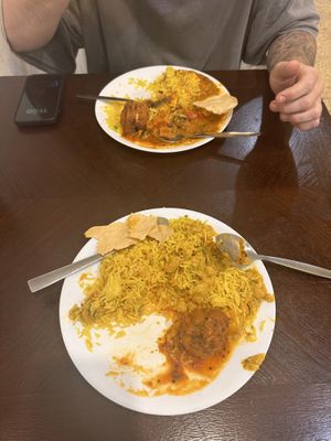 I had the pumpkin and chickpea curry with the koftas - both were amazing!  at Govinda's - CBD in Brisbane