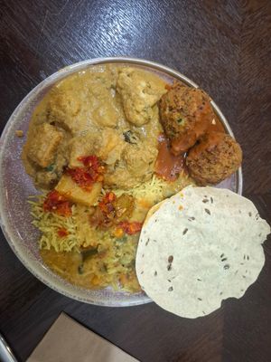 Numerous curry options at Govinda's - CBD in Brisbane