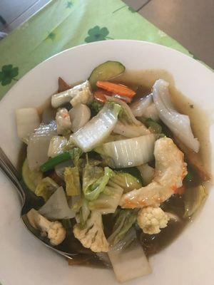 Seafood ho fun at Tian Ran in Mermaid Beach