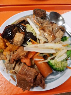 Everything on my plate at Pure Vegetarian - Total Vegetarian - Stall in Adelaide