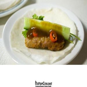 Peking V-Duck with pancake at Vegetarian Delight in Adelaide