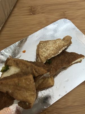 Bland tofu - supposedly fried  at Vegetarian Delight in Adelaide