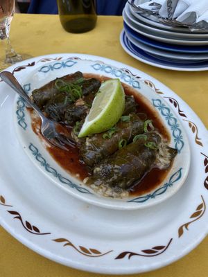 Dolmades delicious! at Wolf & Lamb Vegan in Nimbin
