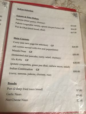 Menu page 3 at Wolf & Lamb Vegan in Nimbin