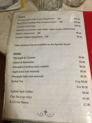 Menu page 6 at Wolf & Lamb Vegan in Nimbin