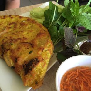 Vietnamese pancake at An Lac Vegan in Cabramatta