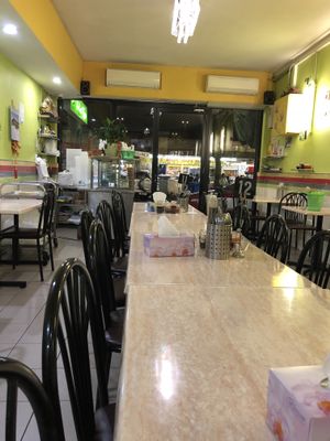 Inside facing the door from the back at An Lac Vegan in Cabramatta