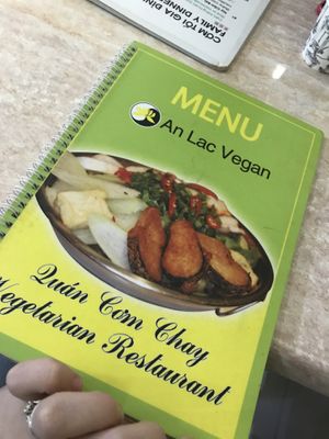 Menu may as well be vegan. Soy meat 😍 at An Lac Vegan in Cabramatta