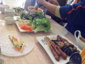 The spring roll spread at An Lac Vegan in Cabramatta