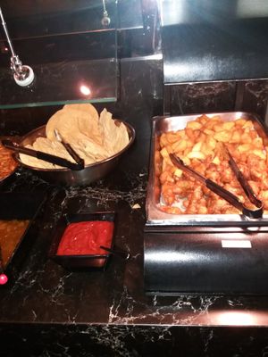 Fried thick chips and fried cauli at Govinda's in Darlinghurst