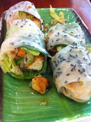 rice paper rolls at Green Gourmet in Newtown
