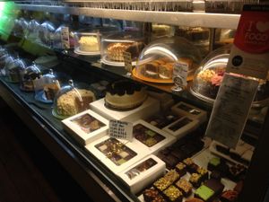 Vegan cakes from the shop bit at Green Gourmet in Newtown