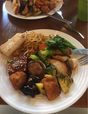 The white rectangle thing wasn’t good. The duck thing was very convincing! at Green Gourmet in Newtown