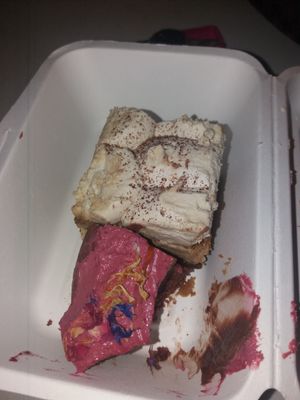 Tirimisu and raw raspberry cheese cake at Green Gourmet in Newtown