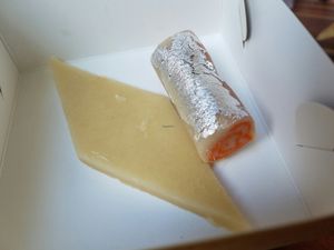 two vegan desserts  at Maya Vegetarian Chat House in Surry Hills