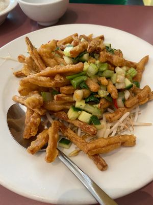 Salt and pepper tofu at Mother Chu's Vegetarian Kitchen in Sydney