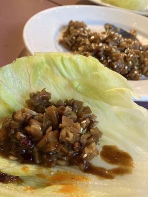 Pecking duck stuffing  at Mother Chu's Vegetarian Kitchen in Sydney