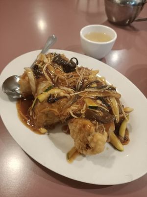 Stuffed eggplant at Mother Chu's Vegetarian Kitchen in Sydney