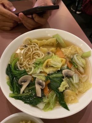 Wanton noodle soup  at Mother Chu's Vegetarian Kitchen in Sydney