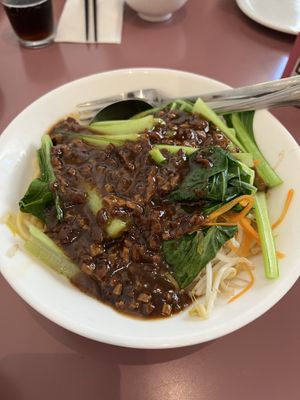 Minced tofu noodle dish (super good!)  at Mother Chu's Vegetarian Kitchen in Sydney
