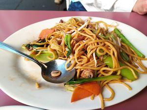 Stir fried noodles at Mother Chu's Vegetarian Kitchen in Sydney