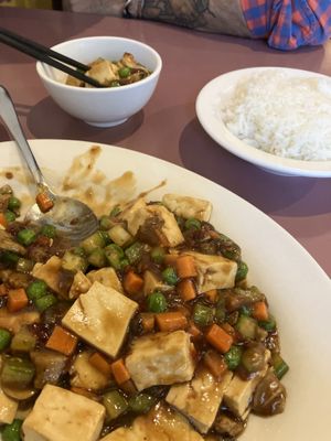 Mapo's tofu  at Mother Chu's Vegetarian Kitchen in Sydney