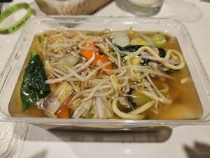 Wonton noodle soup (minus wonton as I this was left overs) at Mother Chu's Vegetarian Kitchen in Sydney